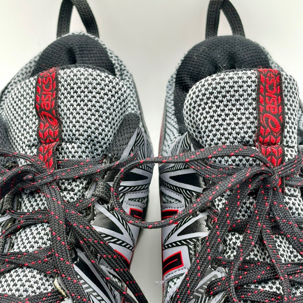 ASICS Gel-Venture 8 Mens 13 Trail Running Shoes Grey Black Red Hiking Gorpcore - Picture 4 of 11